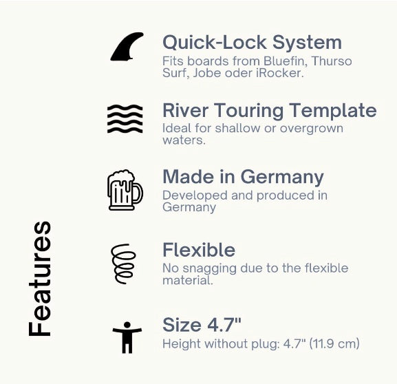Eisbach Flexible Quick-Lock Single Fin River Touring
