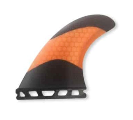 Tiki Nitrous Thruster Carbon Single Tab Fins - Orange