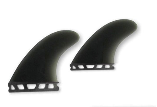 Tiki Nitrous Glass Single Tab Quad Fins - Grey