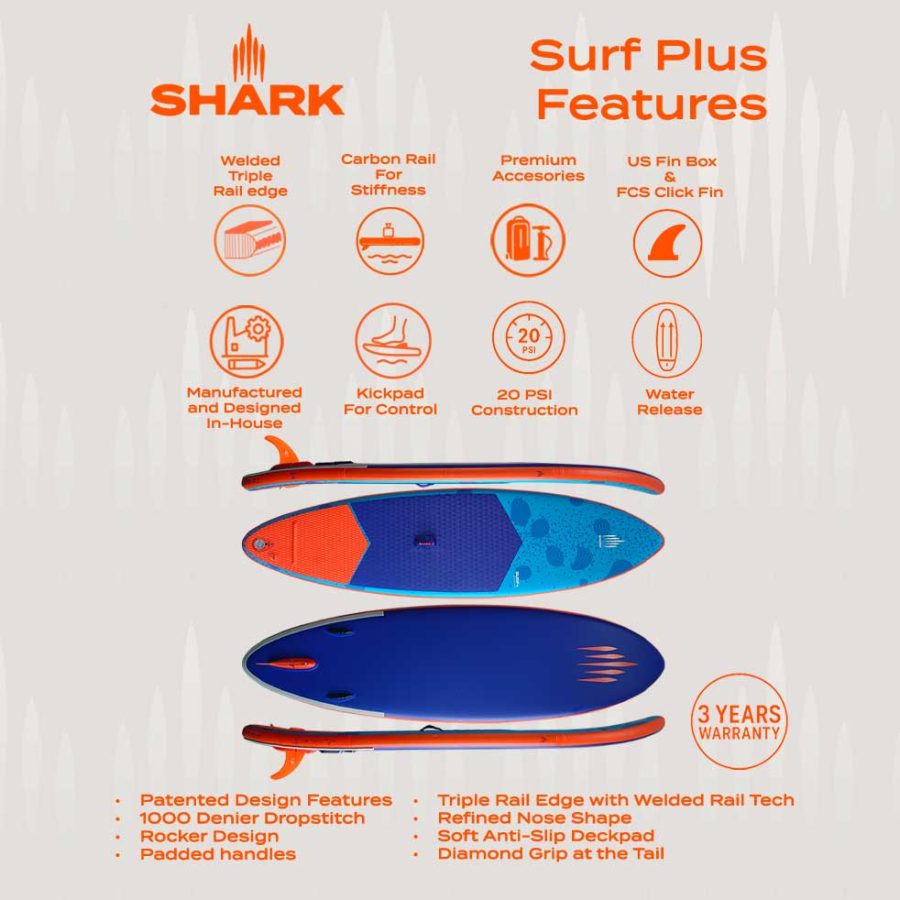 Shark SUPs Surf Plus Paddleboard