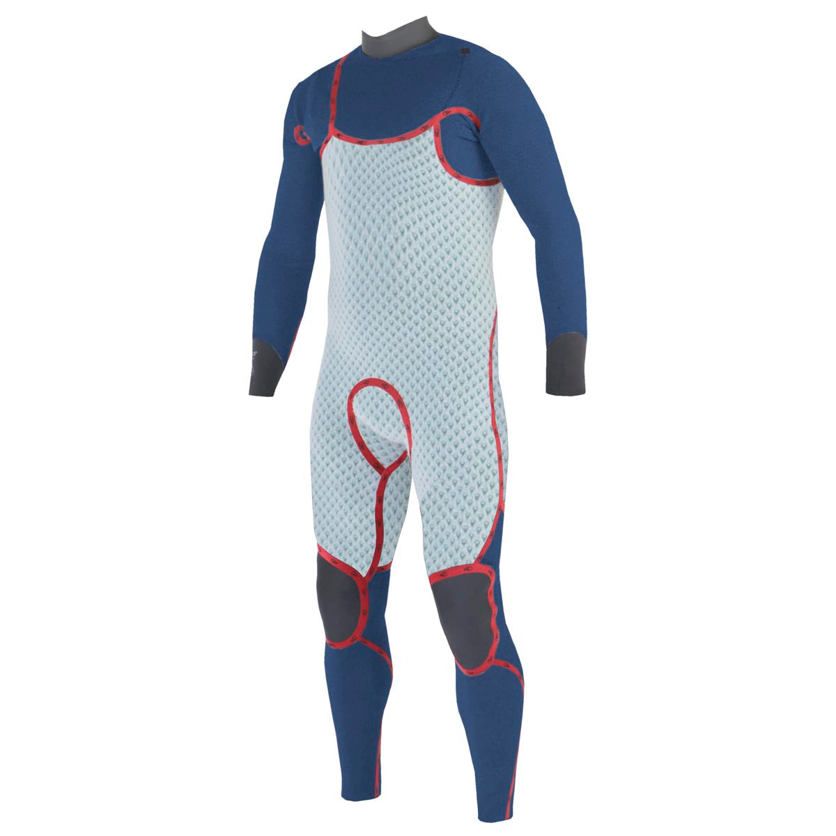 Sooruz GURU PRO 3/2mm Men's Fullsuit Chest Zip - Blue
