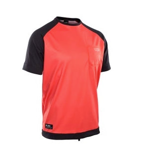 ION Wetshirt Red Black Short Sleeve