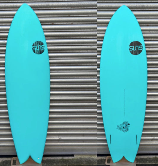 SUNS Pisces 5'8' x 19 9/16' x 2 9/16' - 29.6 litres TEAL