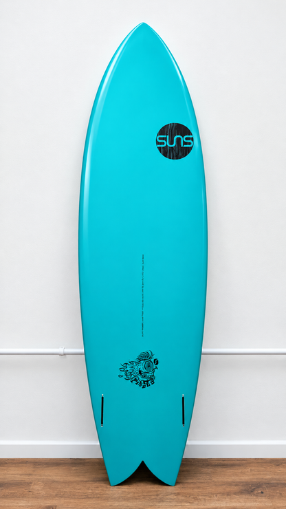 SUNS Pisces 5'8' x 19 9/16' x 2 9/16' - 29.6 litres TEAL